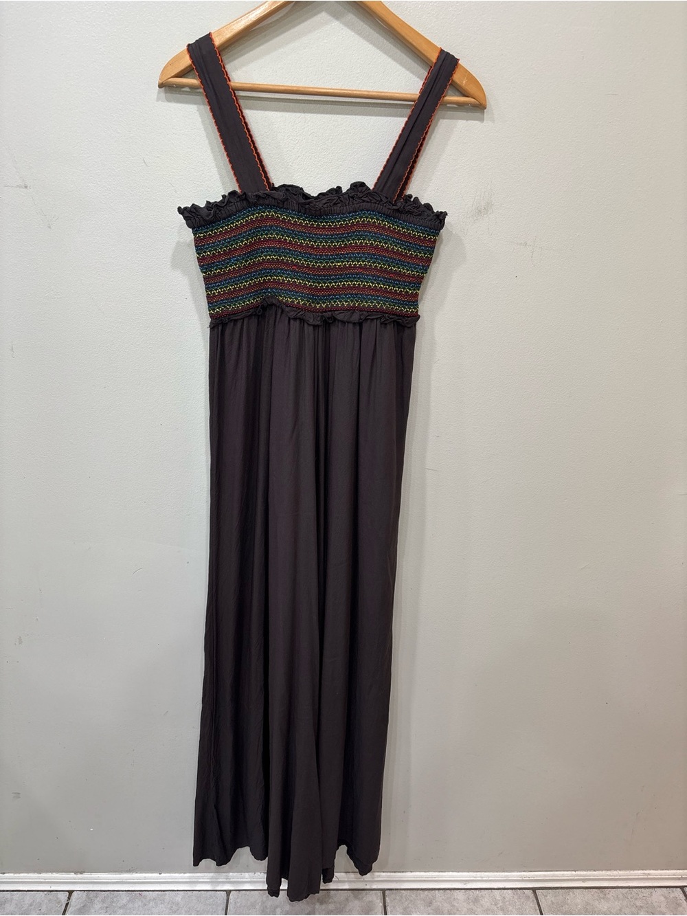 Natural Life Jumpsuit Wide Leg Smocked Flowy Women’s Size Small